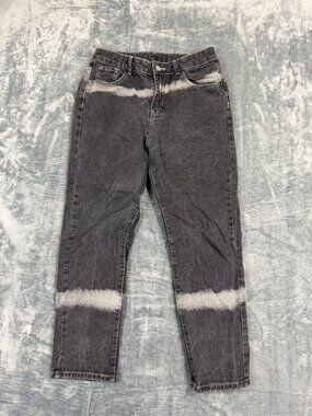 Bridge Brand Gray Tie-Dye Jeans Size S Cotton Blend Relaxed Fit